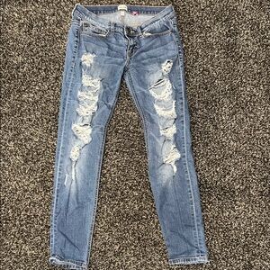 Sneak Peek Distressed Blue Skinny Jeans